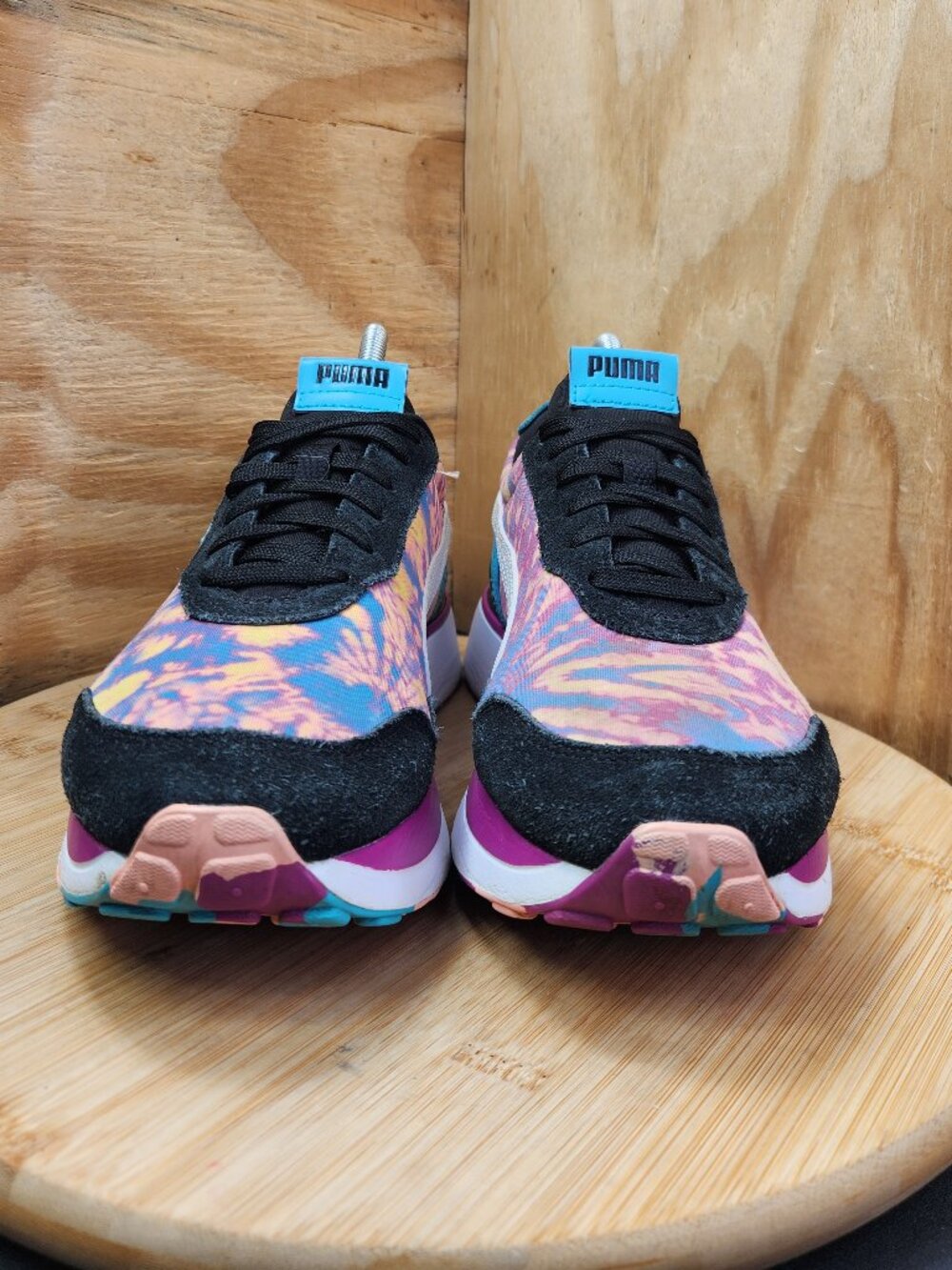 Puma Cruise Rider Tie Dye Womens Shoes Platform Sneakers Size 8 - Picture 2 of 9